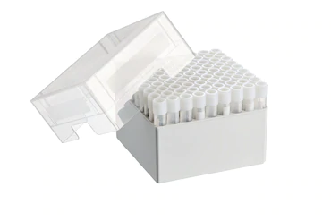 艾本德儲存盒 9 × 9, 可放置 81  個螺旋蓋（凍存）管， 4  –  5  mL，2  件，高 102  mm，4  英寸，聚丙烯材料，可耐受最低 -86  °C，可高溫高壓滅菌，帶蓋子并具有