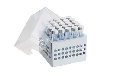 艾本德儲存盒 5 × 5, 可放置 25  個試管，15  mL，2  件，高 127  mm，5  英寸，聚丙烯材料，可耐受最低 -86  °C，可高溫高壓滅菌，帶蓋子并具有數(shù)字字母標(biāo)識