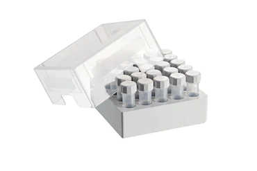 艾本德儲存盒 5 × 5, 可放置 25  個螺旋蓋管，5  mL，2  件，高 76  mm，3  英寸，聚丙烯材料，可耐受最低 -86  °C，可高溫高壓滅菌，帶蓋子并具有數(shù)字字母標(biāo)識