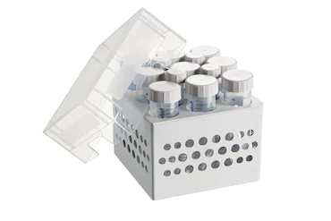 艾本德儲存盒 3 × 3, 可放置 9  個 50  mL 試管和 4  個 15  mL 試管，2  件，高 127  mm，5  英寸，聚丙烯材料，可耐受最低 -86  °C，高溫高壓滅菌，帶蓋子
