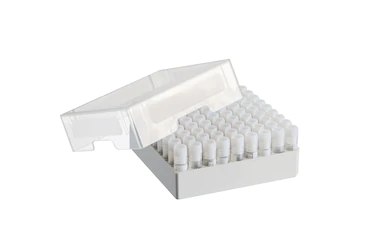艾本德儲存盒 9 × 9, 可放置 81  個(gè)螺旋蓋（凍存）管， 1  –  2  mL，3  件，高 53  mm，2  英寸，聚丙烯材料，可耐受最低 -86  °C，可高溫高壓滅菌，帶蓋子并具有數(shù)